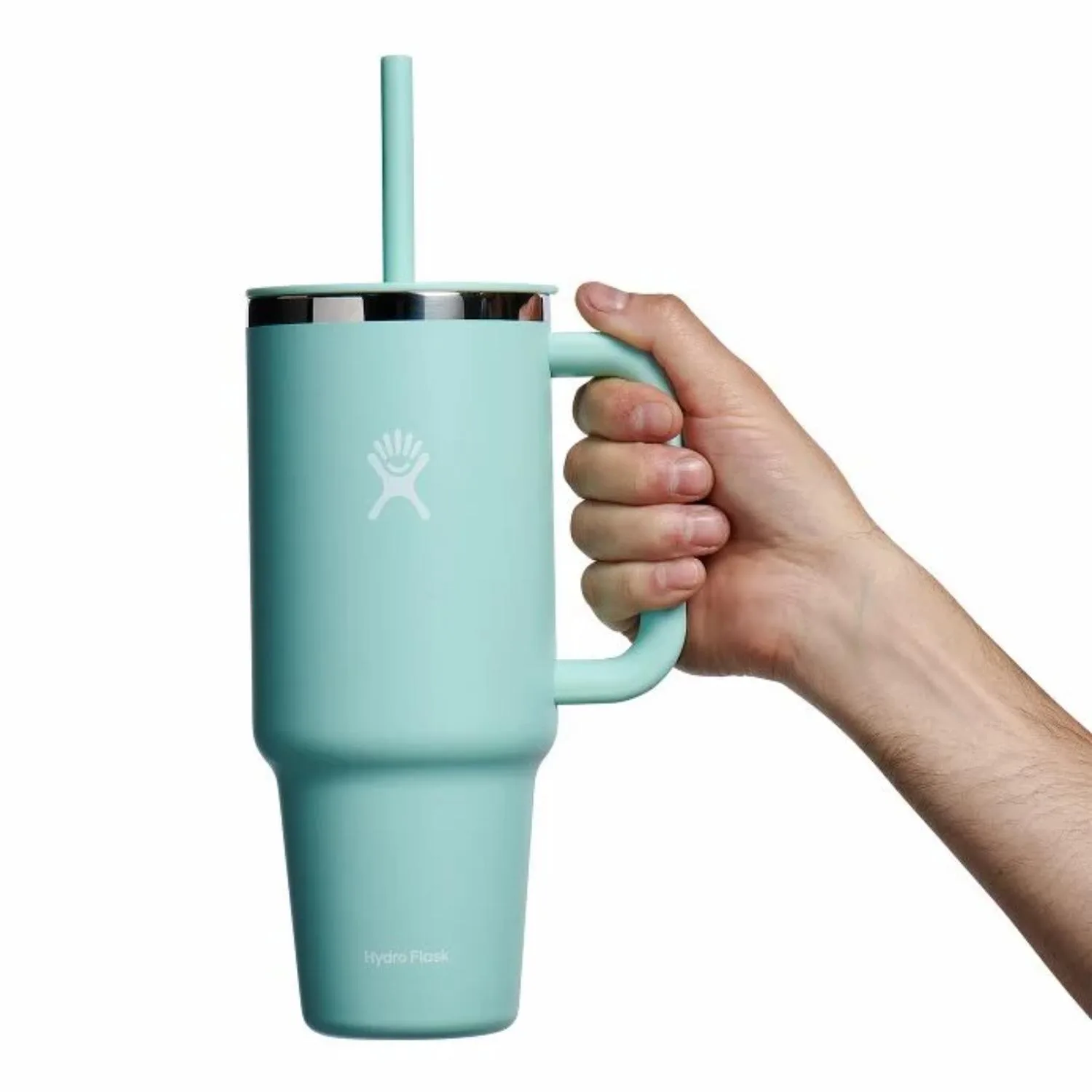 40 oz Hydro Flask® Stainless Steel Insulated Travel Tumbler w/ Handle & Straw view 4