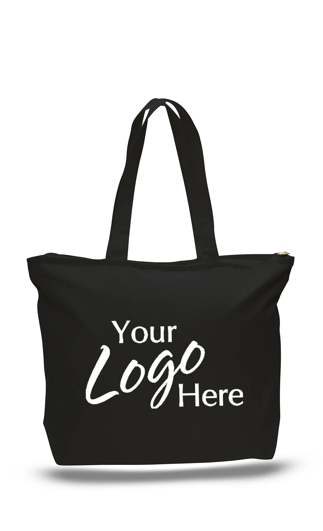 Canvas Zipper Tote Bag w/5" Gusset (20"x15"x5")