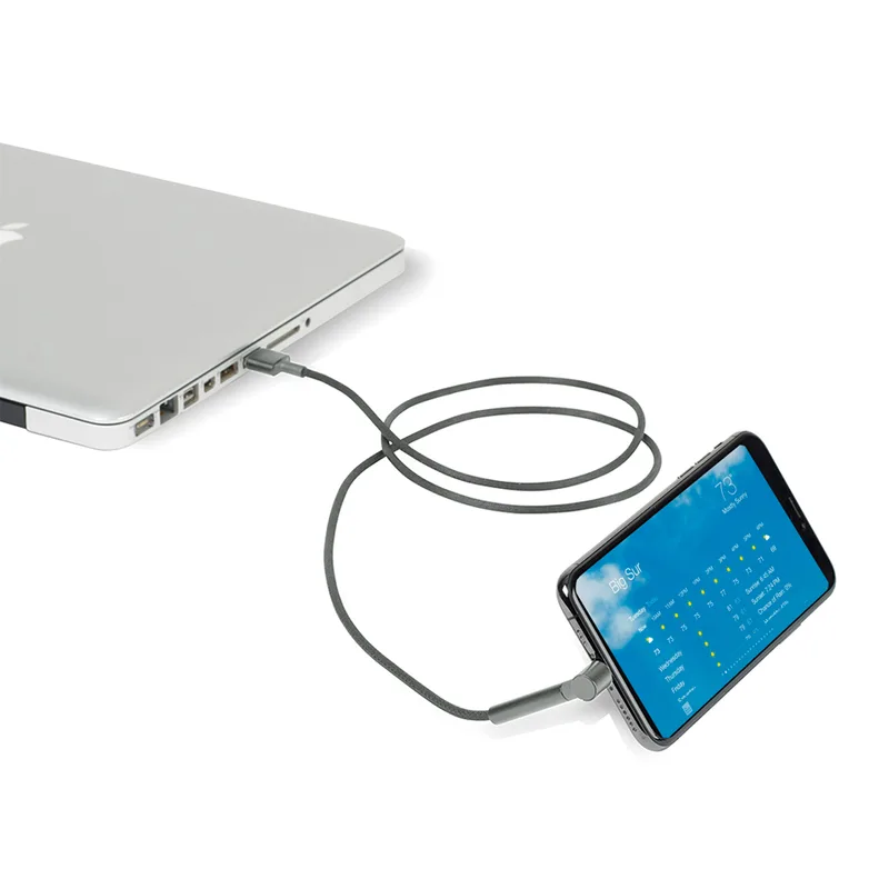 Side Kick Charging Cable - Medium Grey