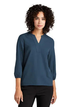 Mercer+Mettle® Women's Stretch Crepe 3/4-Sleeve Blouse view 3