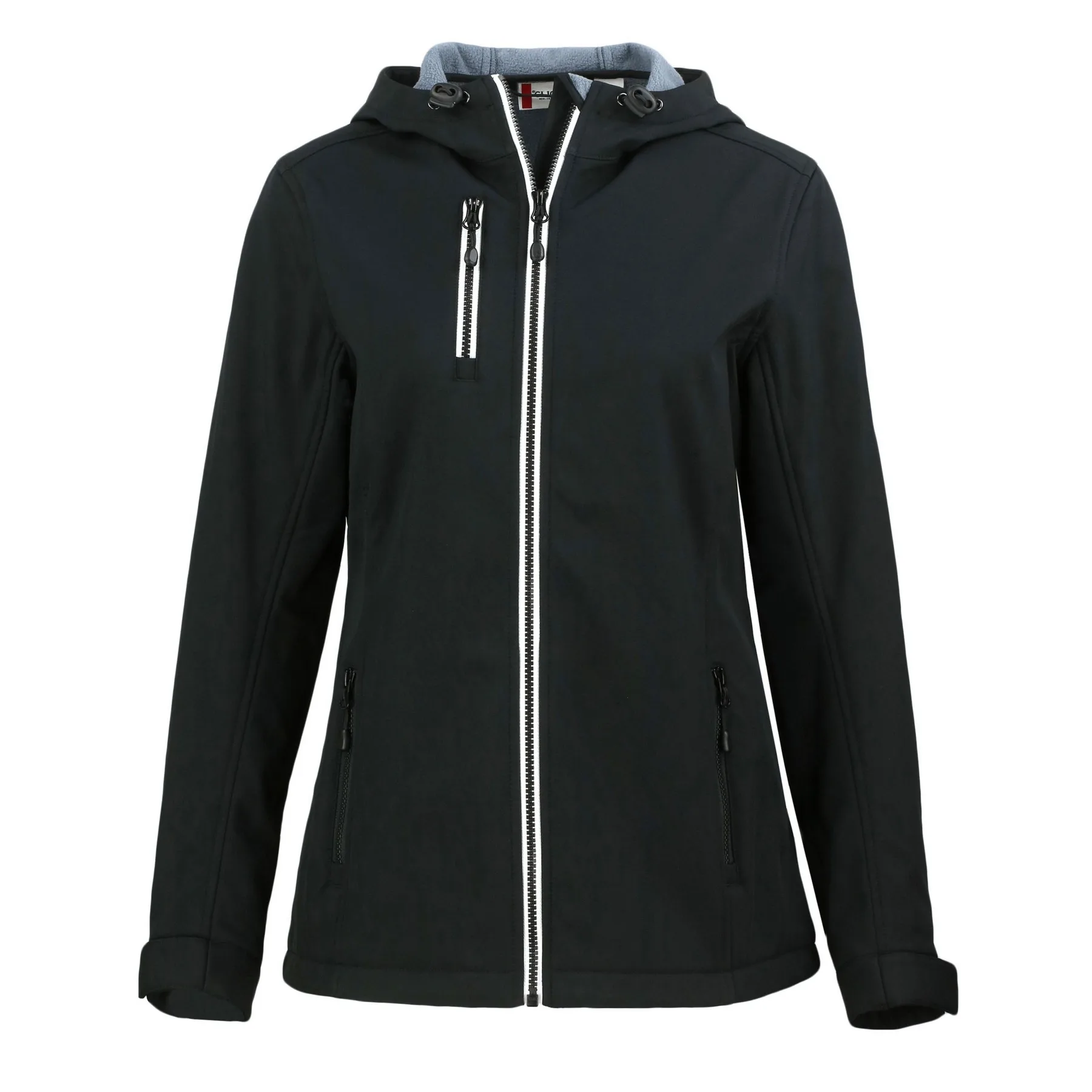 Clique Telemark Eco Stretch Softshell Full Zip Womens Hooded Jacket view 5
