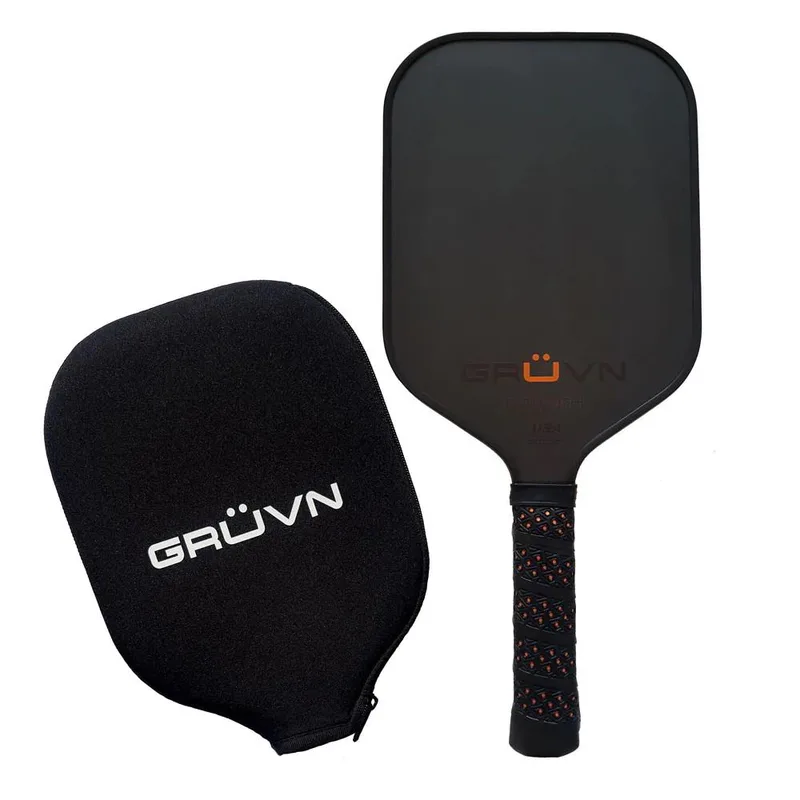 GRUVN Raw-16H Pickleball Paddle Size 16.5'' - Black/Orange