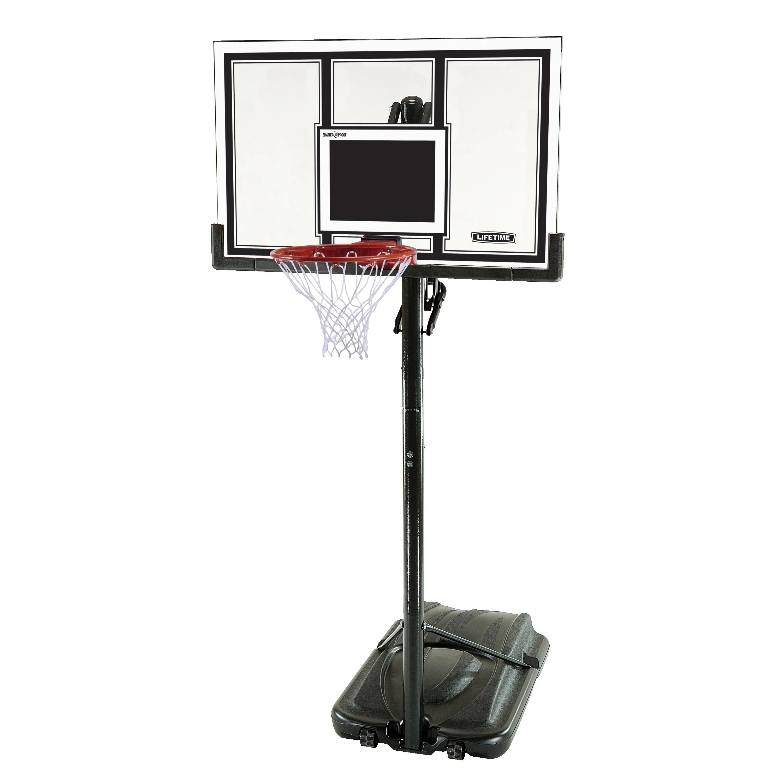 Lifetime Products Xl Height Adjustable Portable Basketball System, 54" Shatterproof Backboard