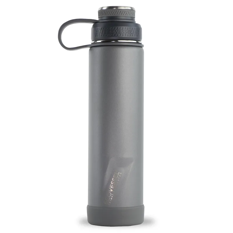 EcoVessel Boulder 24 Oz Trimax® Insulated Ss Water Bottle - Slate Gray