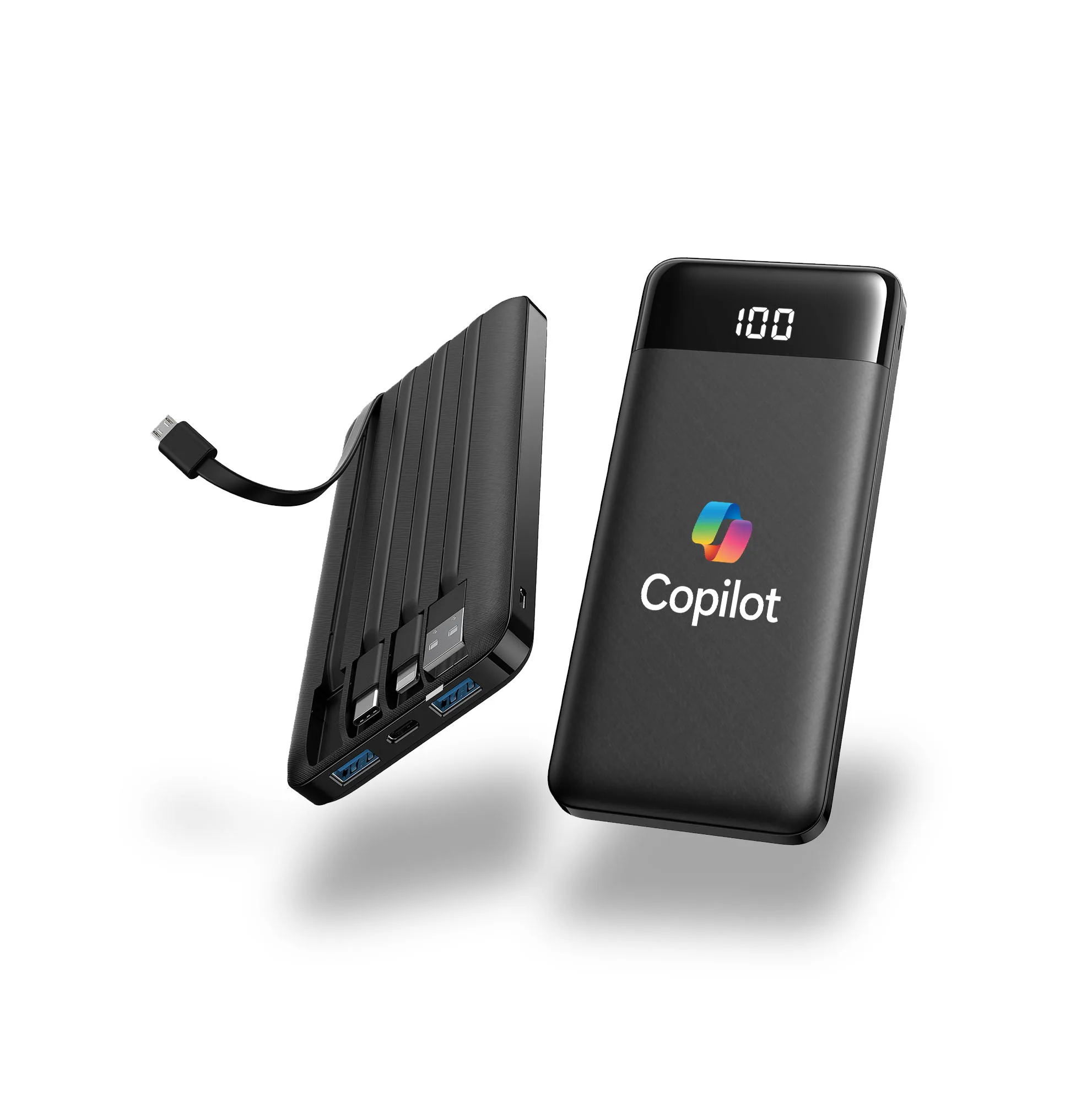 Axiom, Slim 10,000mAh Power Bank with Built-In Cables view 4