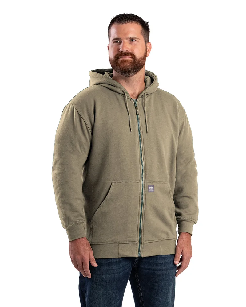 Berne Apparel Men's Tall Heritage Thermal-Lined Full-Zip Hooded Sweatshirt