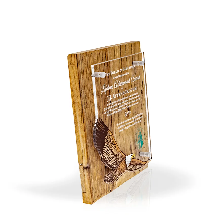 Eagle Rustica Reclaimed Wood Award, 8"x10" view 6