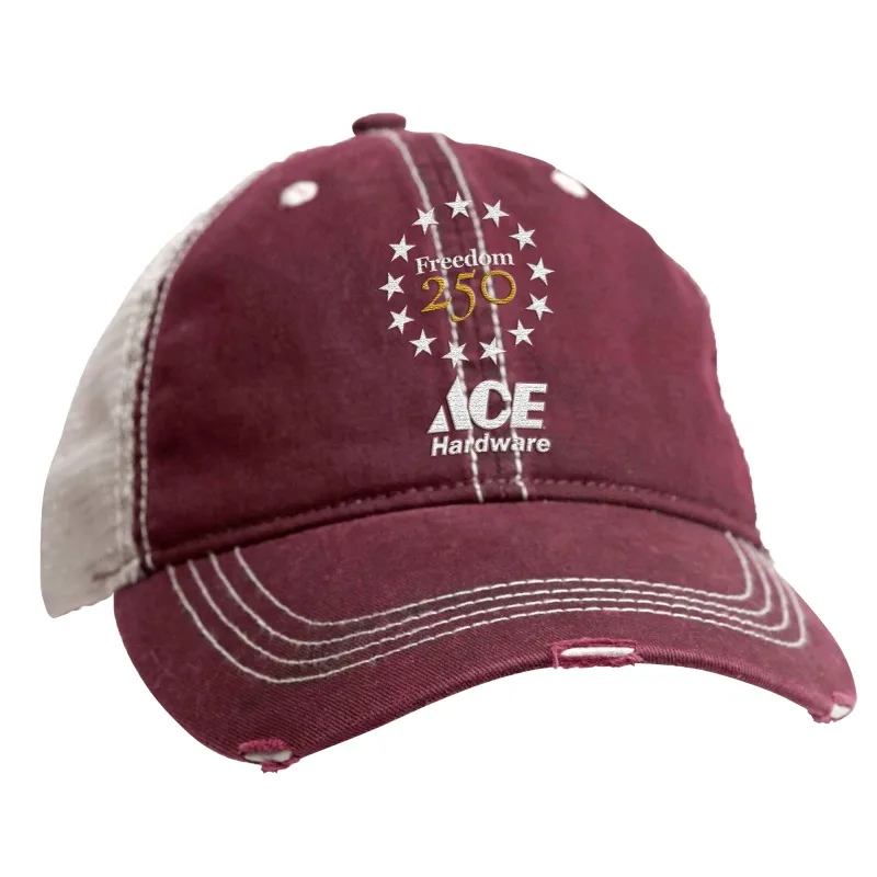 Freedom250 - ACE USA Distressed Pigment Trucker Cap view 3