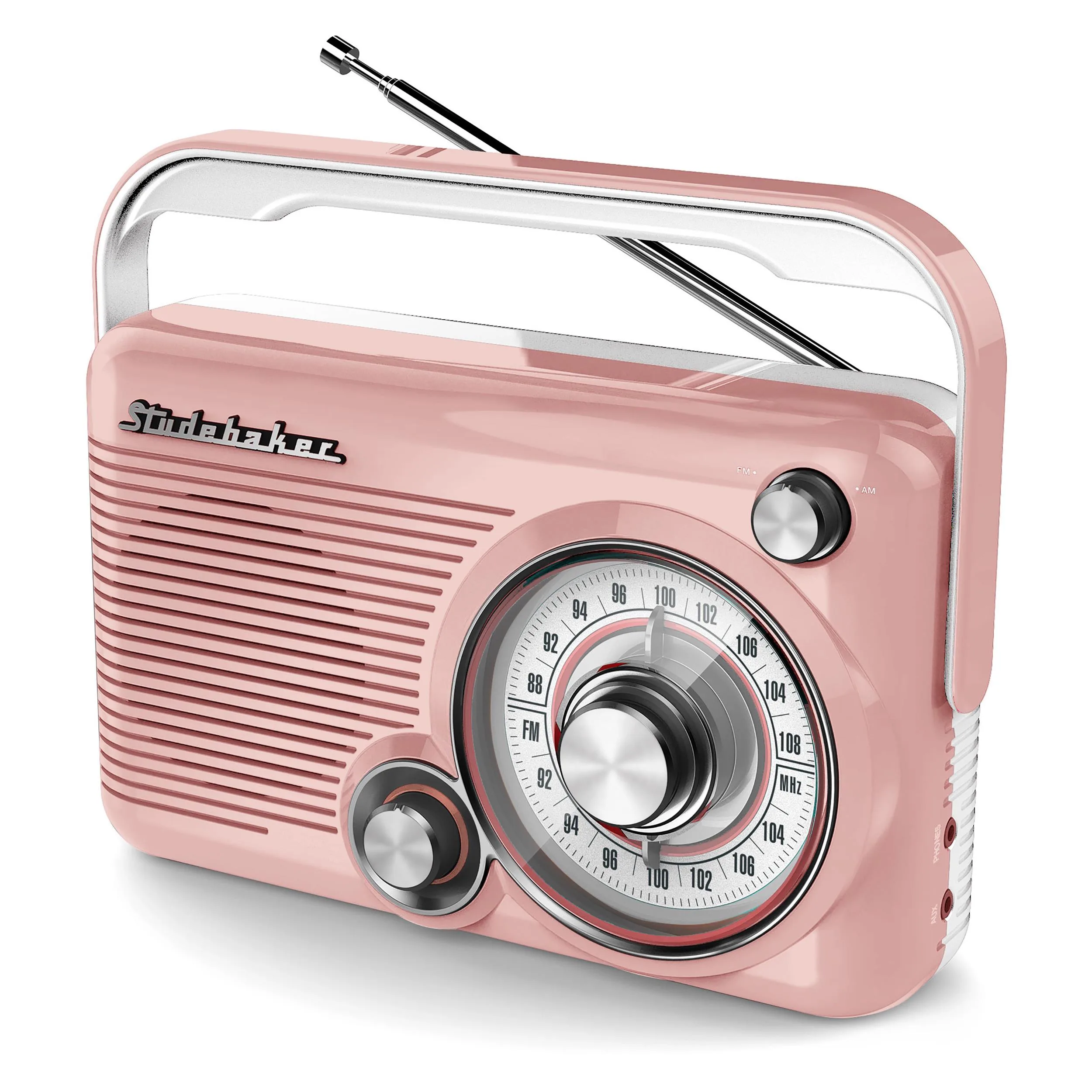 Studebaker Portable Rose Gold AM/FM Analog Radio