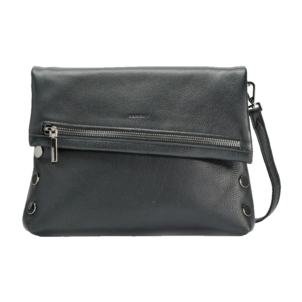 Hammitt VIP Med Zippered Leather Crossbody Clutch