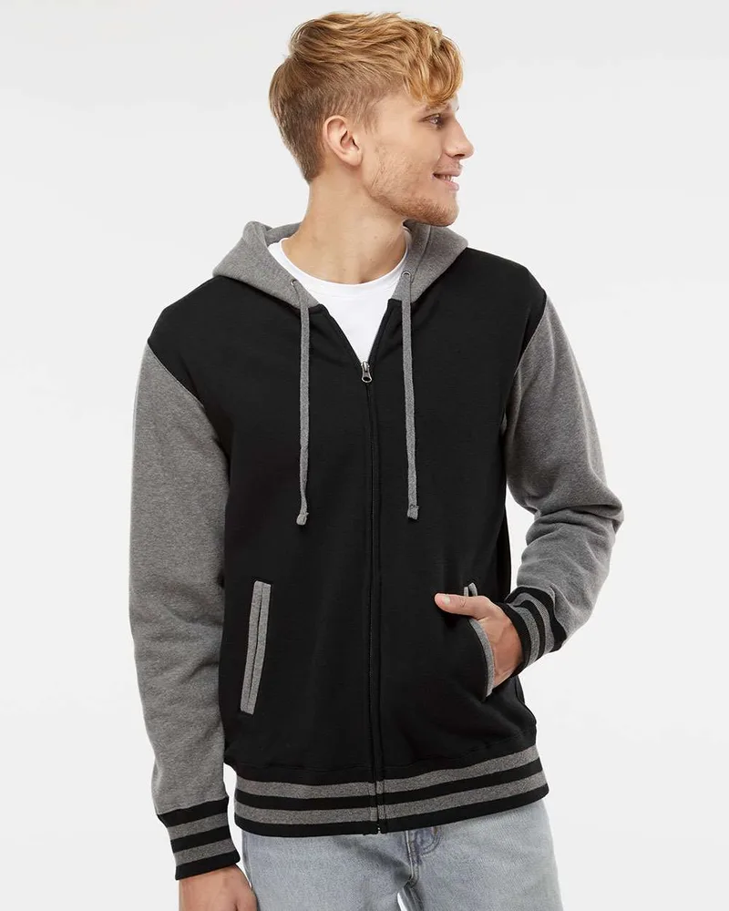 Independent Trading Co.® Unisex Heavyweight Varsity Full-Zip Hooded Sweatshirt