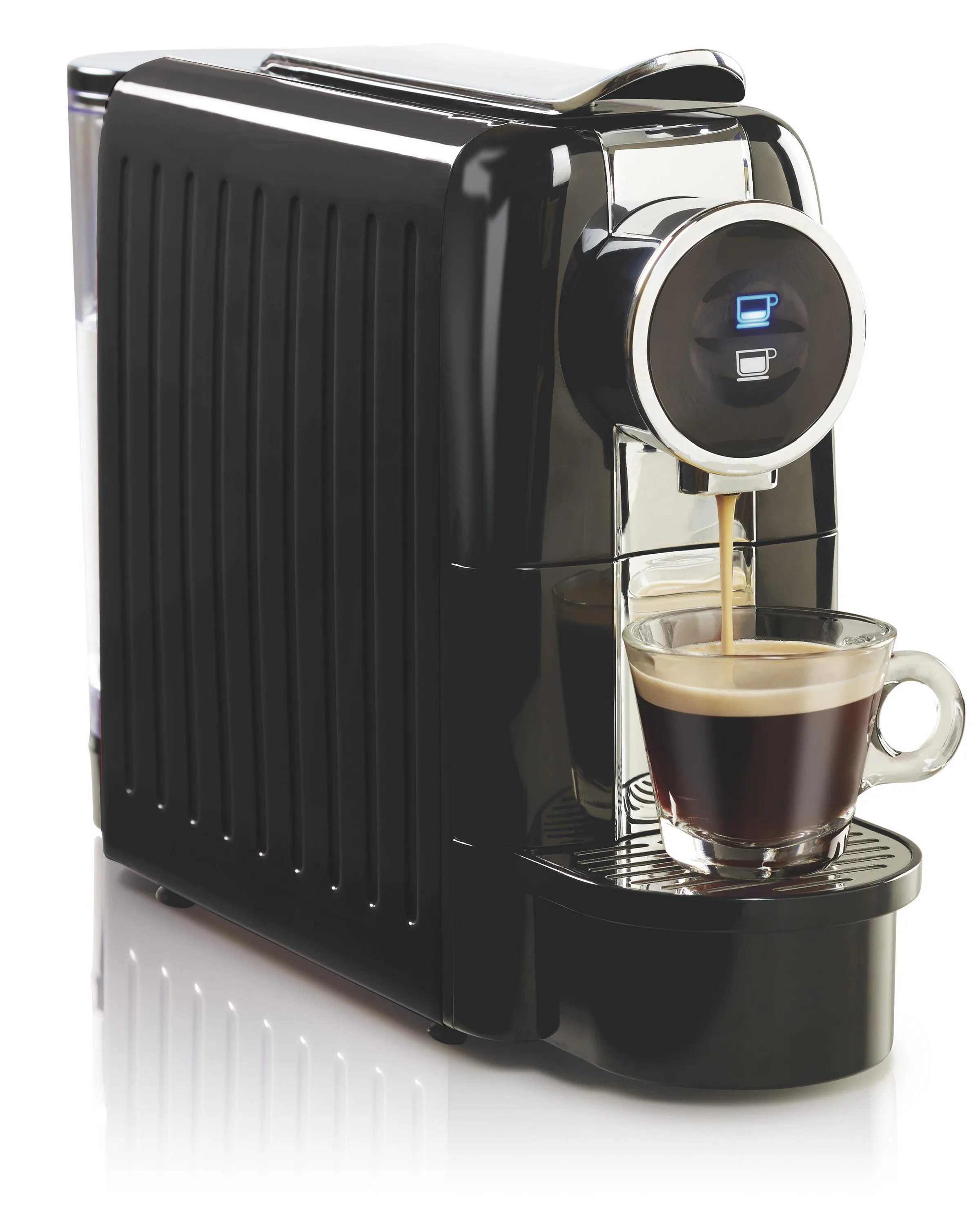 Hamilton Beach Espresso Maker, Compatible With Nespresso®* Original Capsules, Black With Chrome Acce
