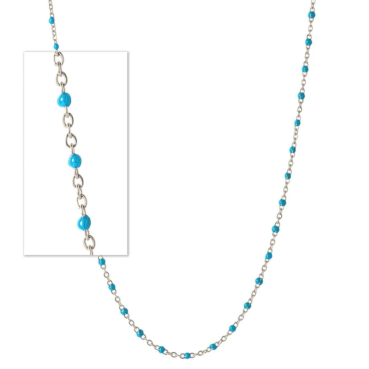 Jilco Inc Turquoise Beaded Enamel Chain