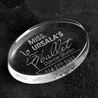 Oval Paperweight — 4 Color Process - Bottom