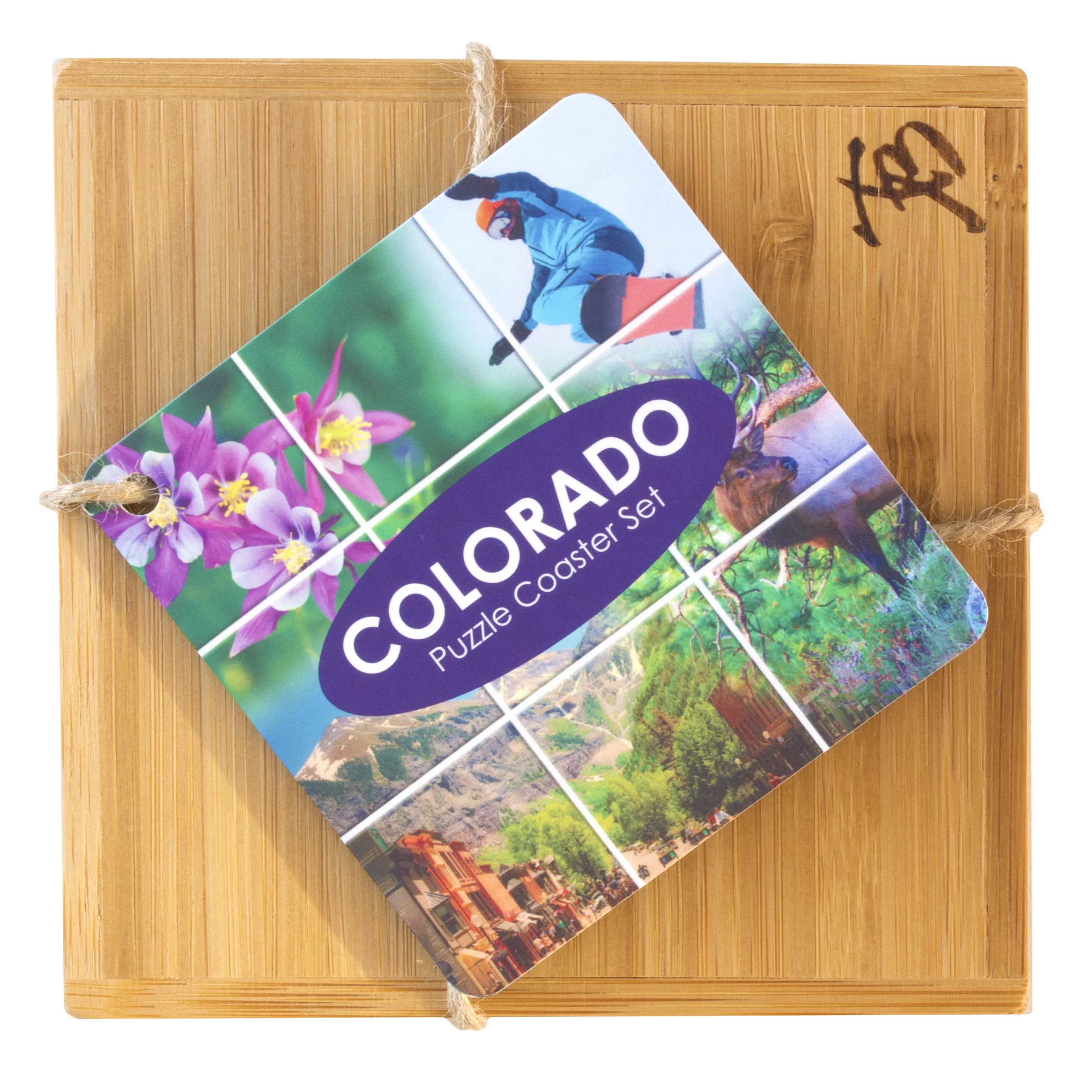 Colorado Puzzle Coaster Set view 4