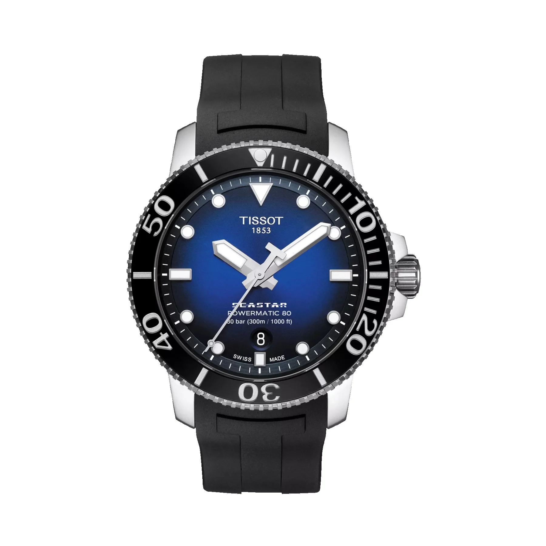 Tissot Seastar 1000 Black Rubber Strap Watch