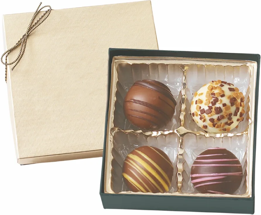 4 Piece Chocolate Truffle Gift Box view 2