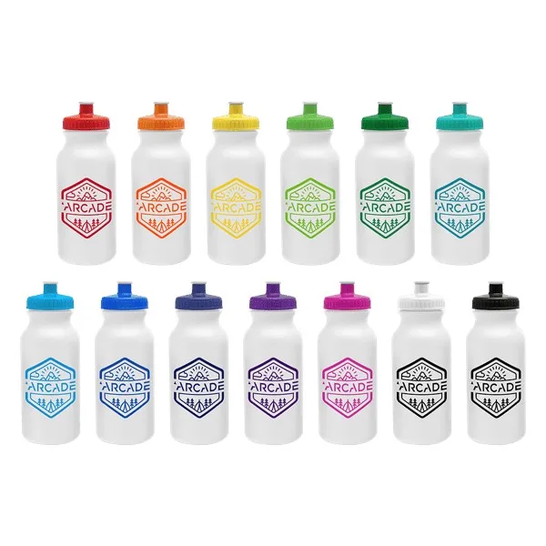 Circuit 20oz Bike Bottle - White w/Push-Pull Lid view 2