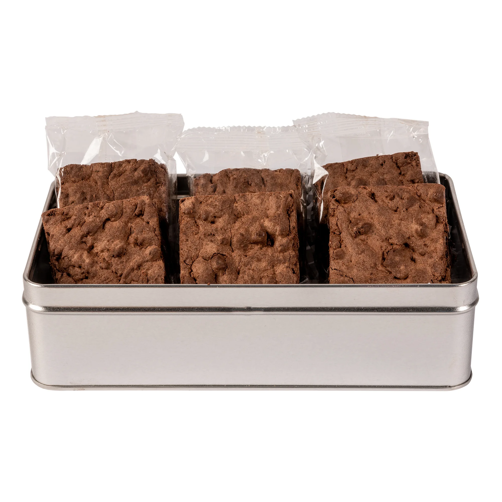 Fresh Beginnings 6 Fudge Brownies in Tin view 2