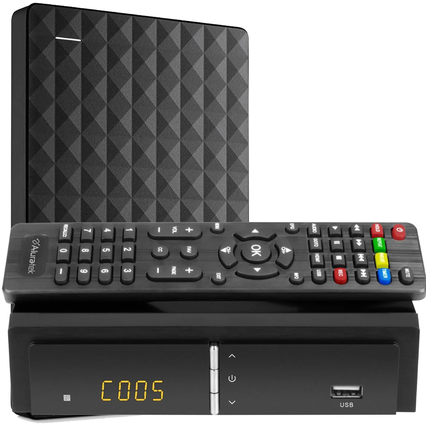 Aluratek Digital Tv Converter Box w/Digital Video Recorder+ 1Tb Hard Drive