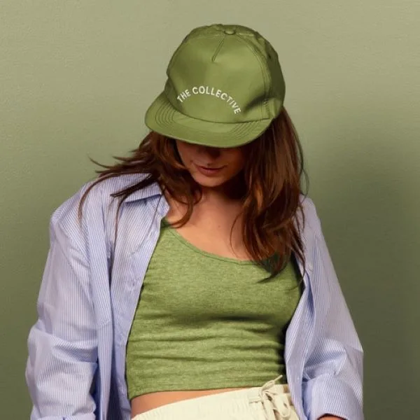 5-Panel Hat - Flat Brim - Structured - Poly Twill