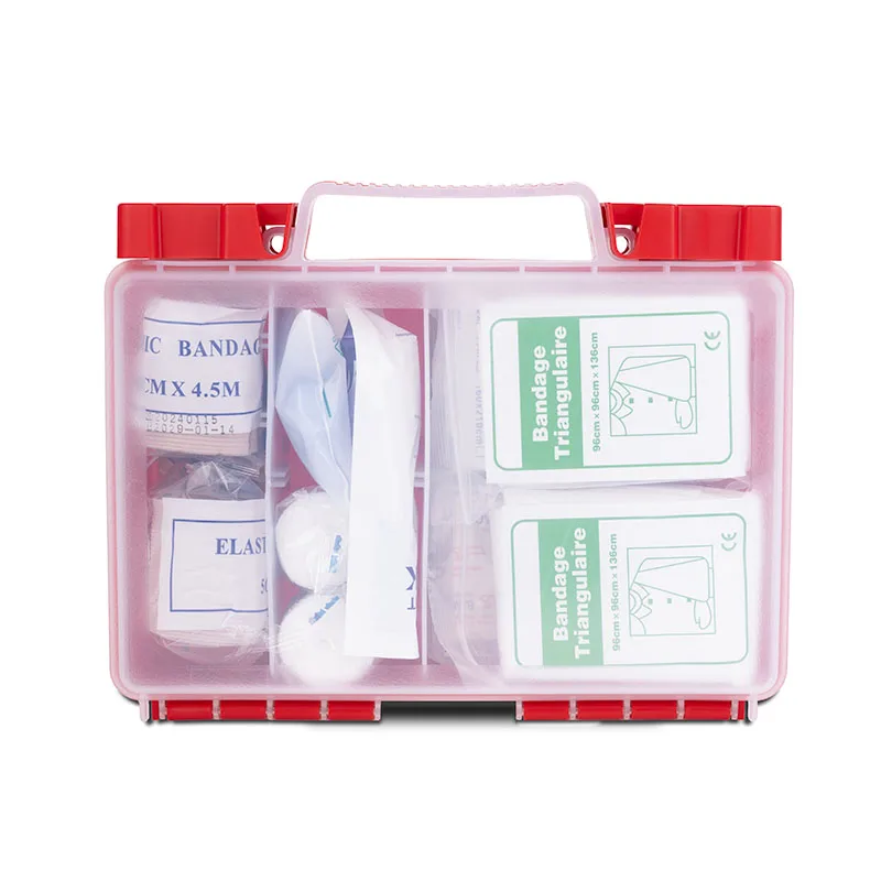 86 Piece OSHA Compliant First Aid Kit in Clear Hard Case view 2