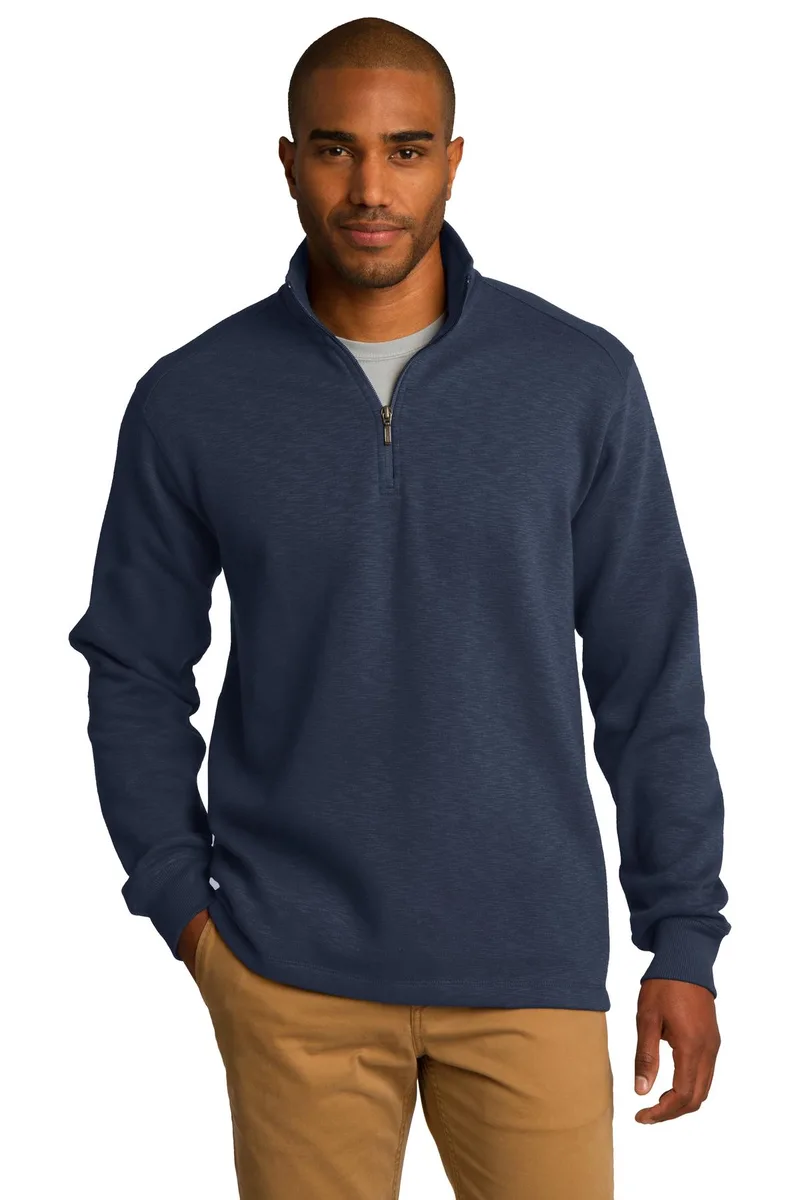 Port Authority® Slub Fleece 1/4-Zip Pullover.