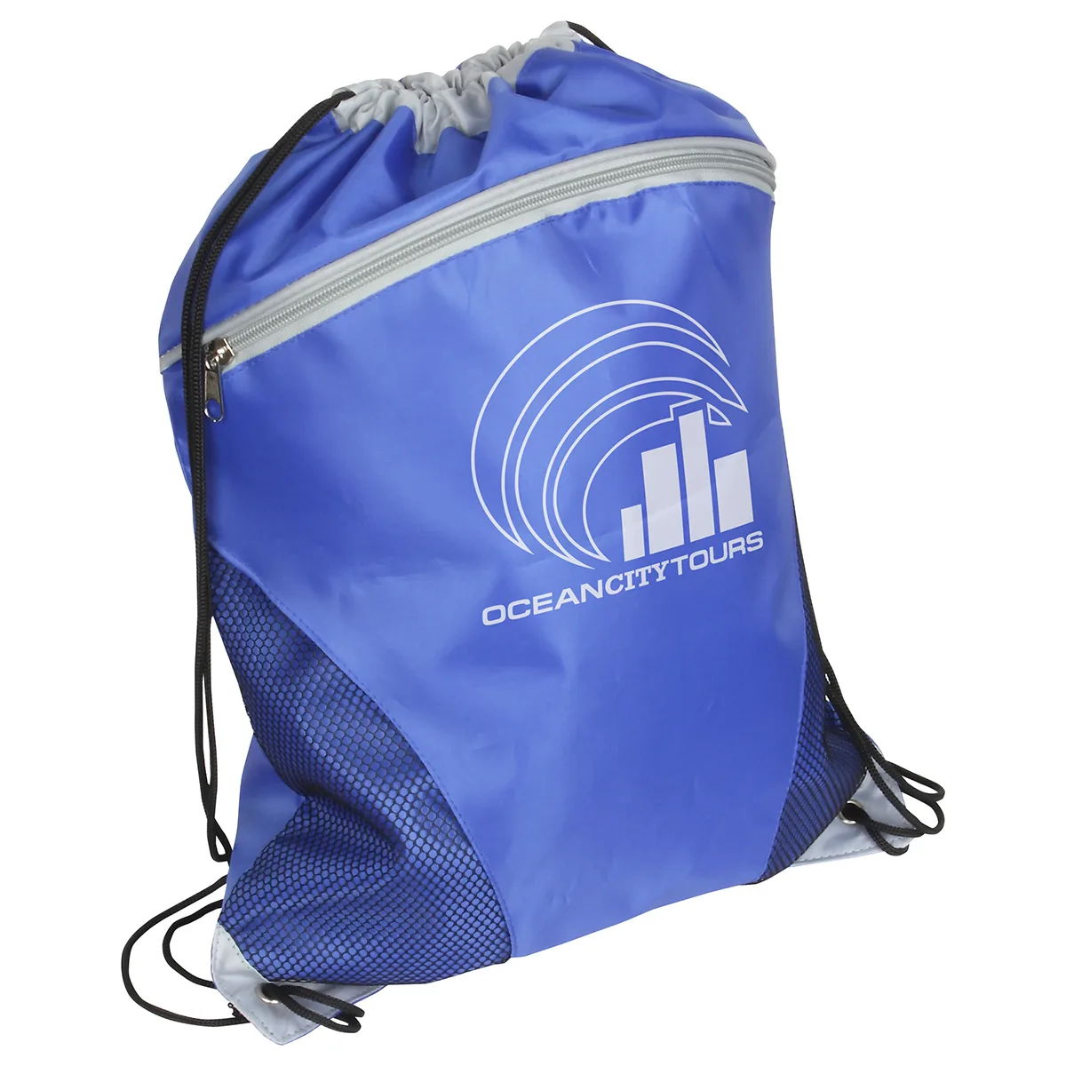 Cyclone Mesh Curve Polyester Drawstring Backpack view 5