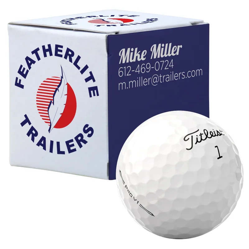 Titleist Pro V1 Golf Ball in Custom One Ball Box