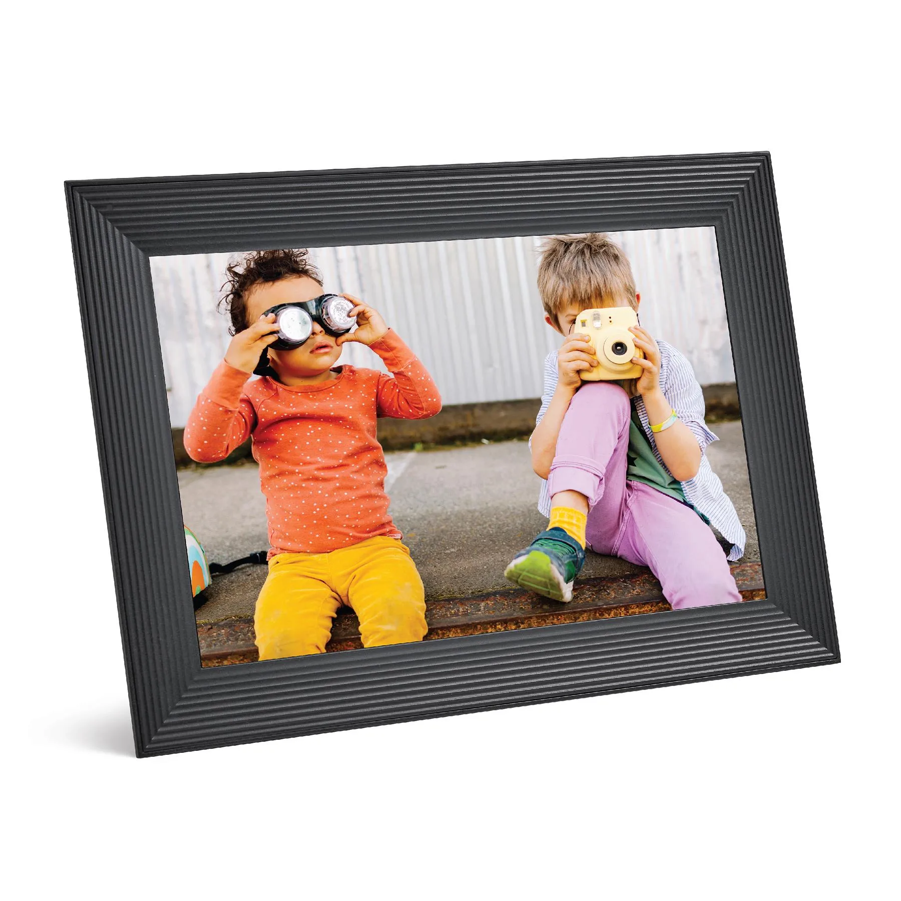 Aura 10.1" Carver Digital Photo Frame - Gravel (Black)