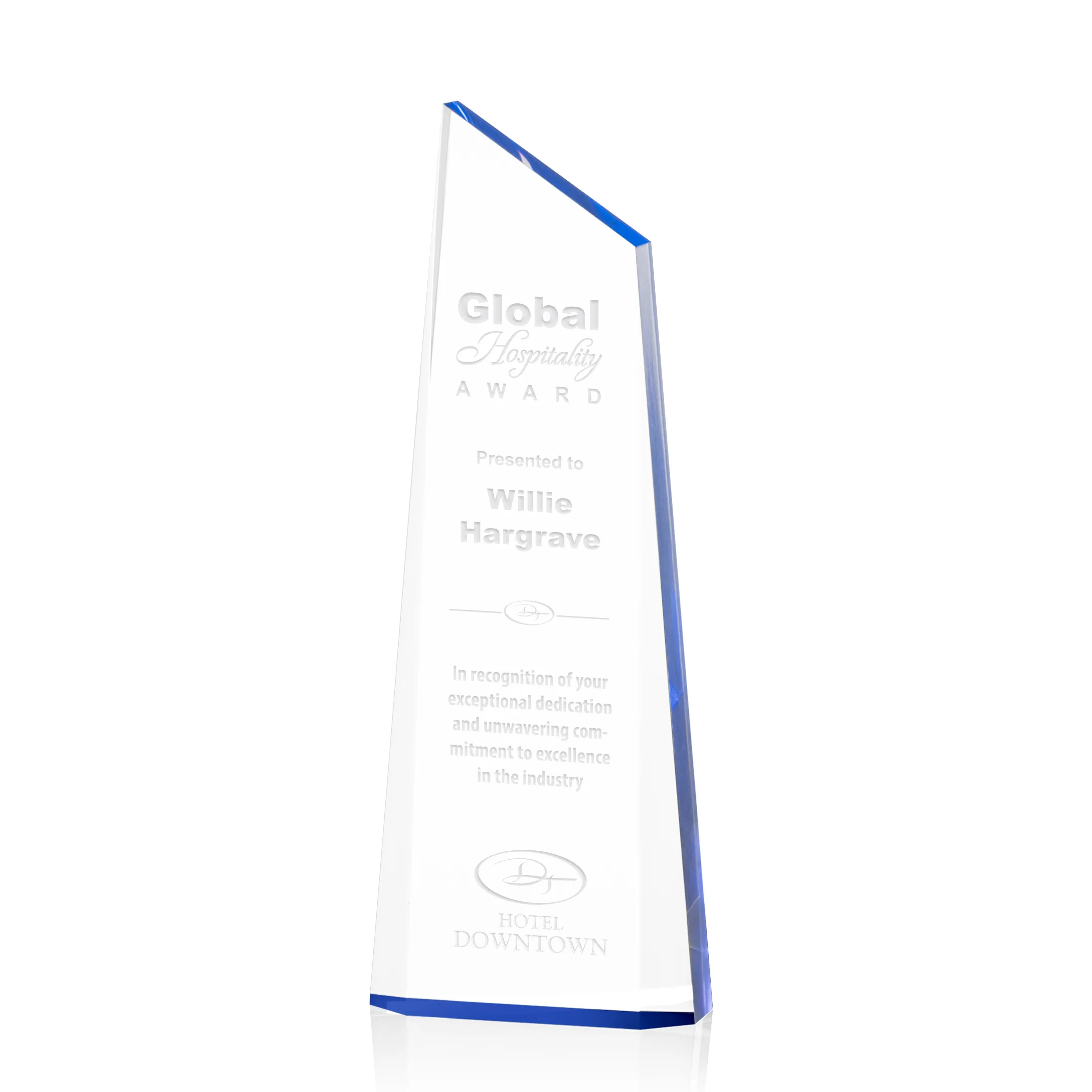 Laser Engraving, Blue