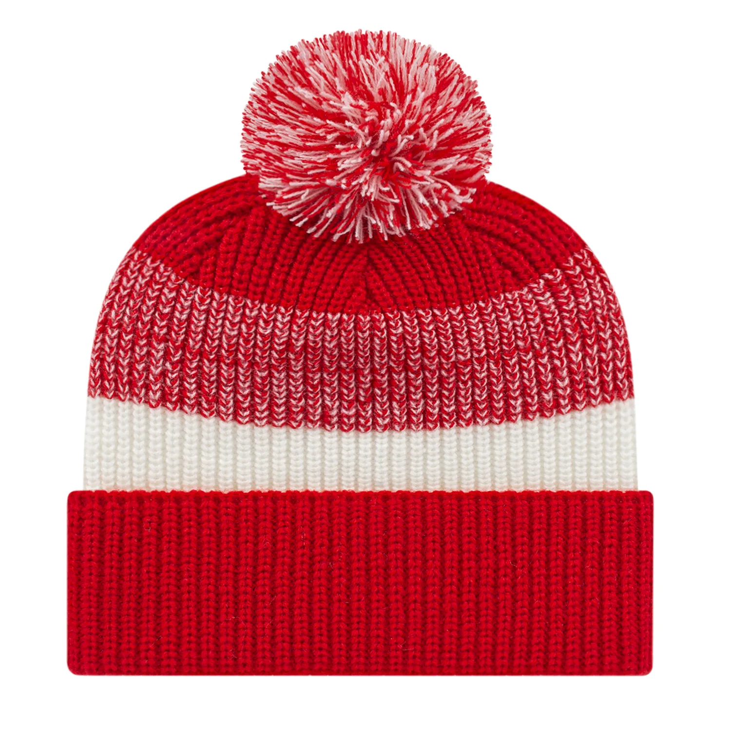 Thick Ribbed Knit Cap With Cuff view 6