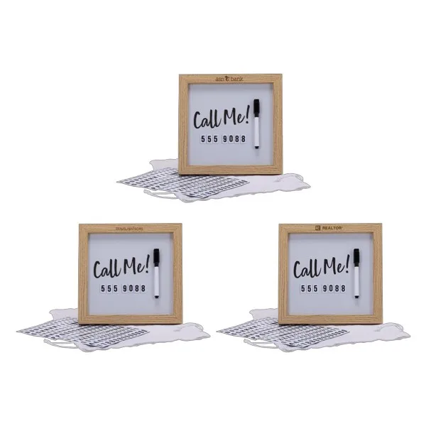 Magnetic Letter White Board with Wood Frame