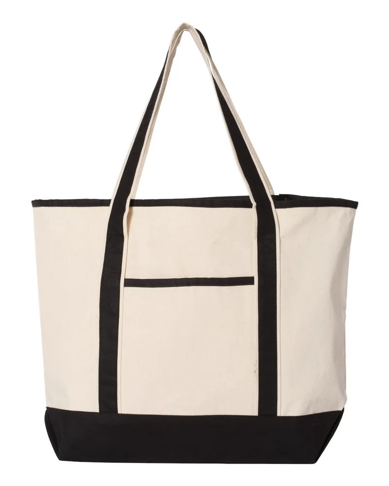 Q-Tees™ 34.6L Large Canvas Deluxe Tote Bag view 2