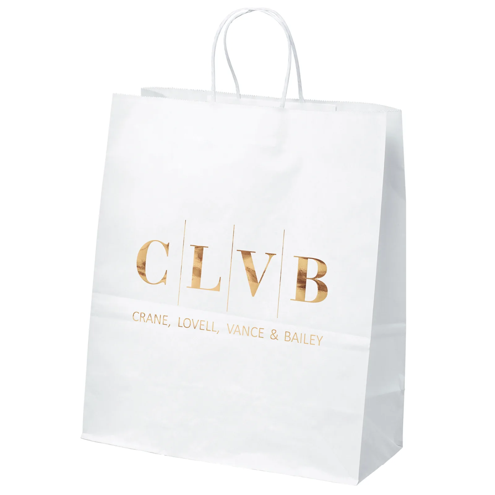 Citation - White Shopper - Foil Print (13" x 6" x 15")