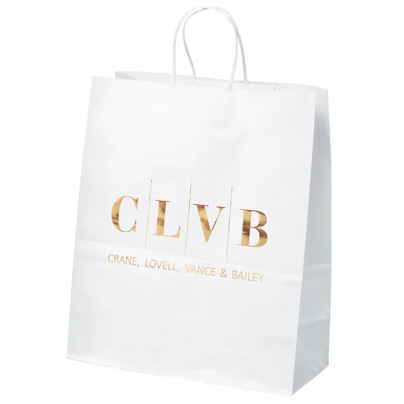 Citation - White Shopper - Foil Print (13" x 6" x 15")