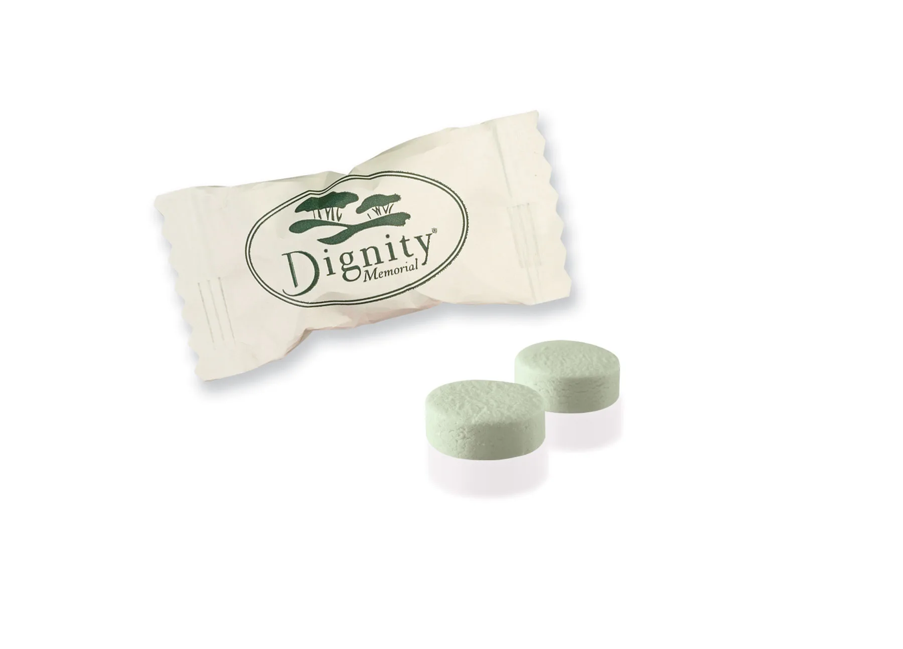 Individually Wrapped Soft Pastel Spearmint Flavor Burst Candy