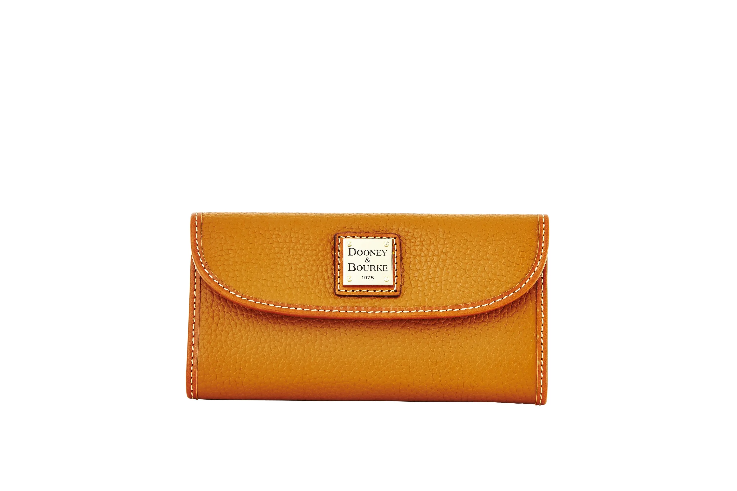 Dooney & Bourke Pebble Grain Continental Clutch - Caramel Brown