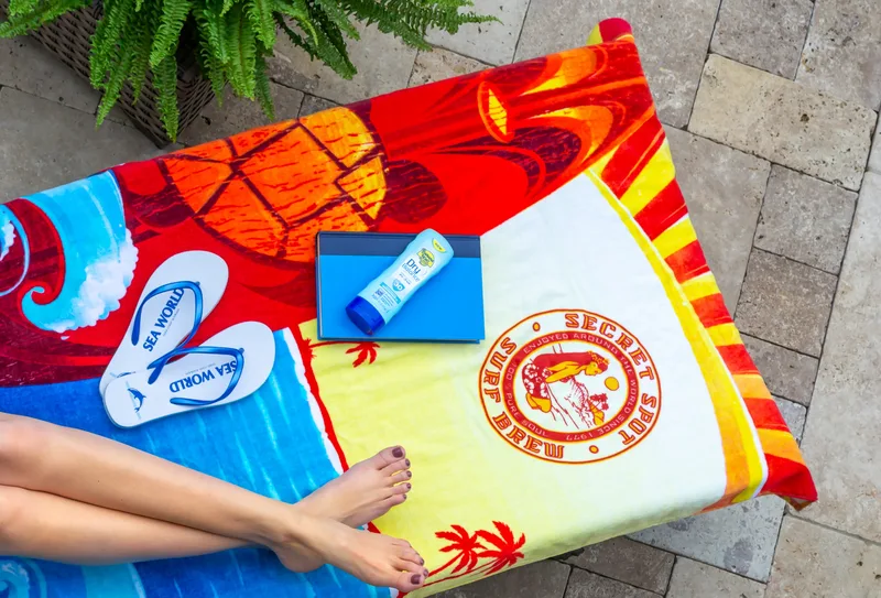 Surf Board Stock Design Beach Towel
