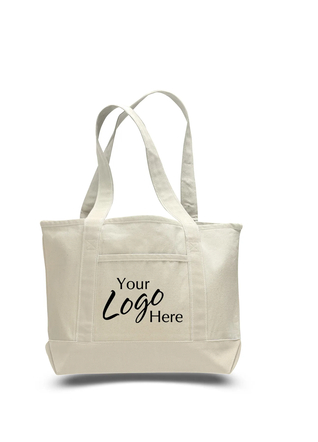 Small Canvas Deluxe Tote Bag w/5.5" Gusset (18.5"x12"x5.5") view 2