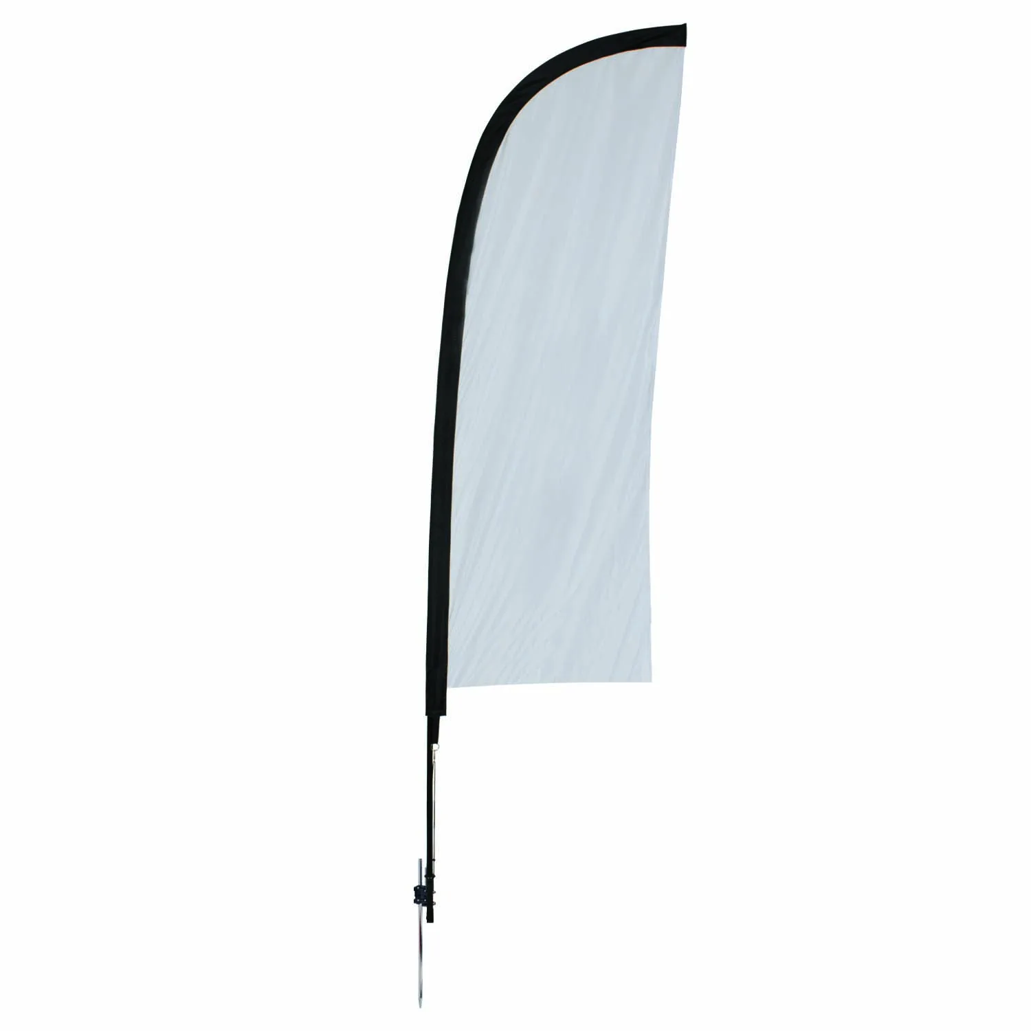 9' Premium Blade Sail Sign Flag, 1-Sided, Ground Spike view 2