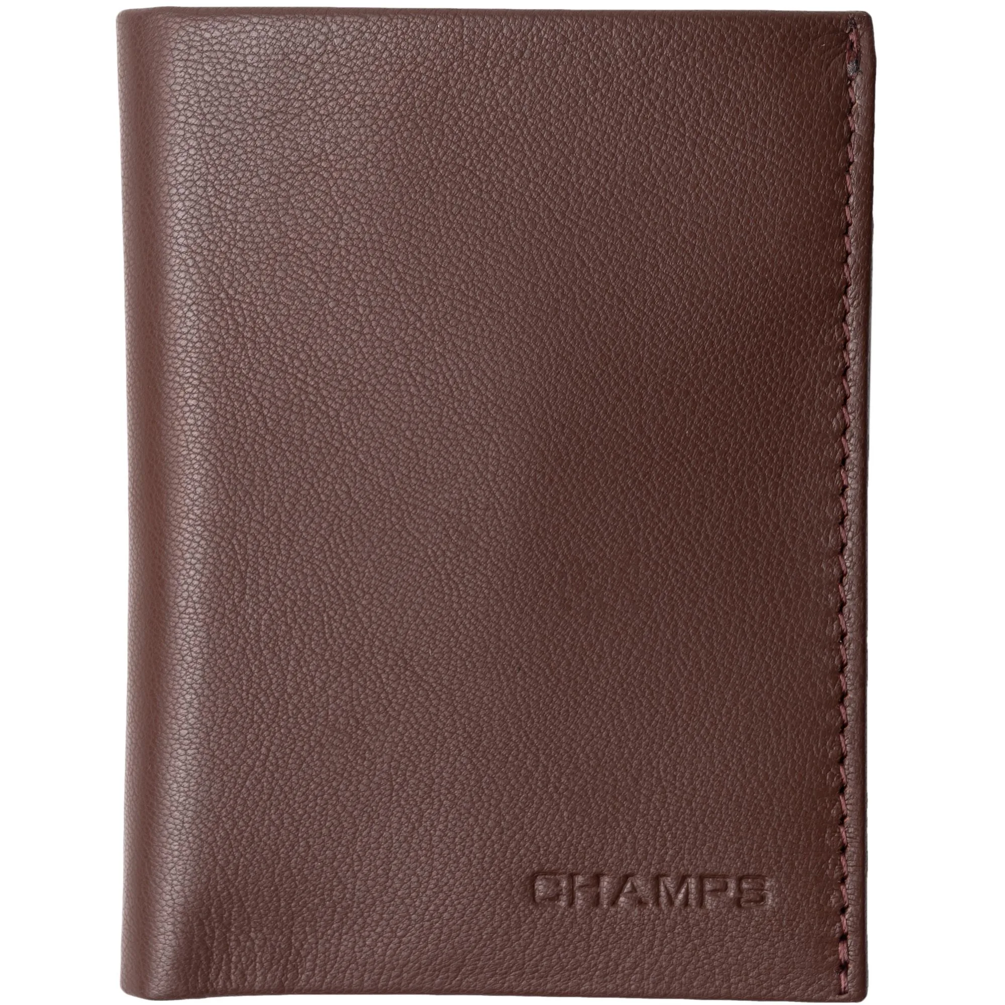 Champs Luggage Brown Slim Sleeve Cardholder Wallet Size 3.5"X4.25"X0.5"