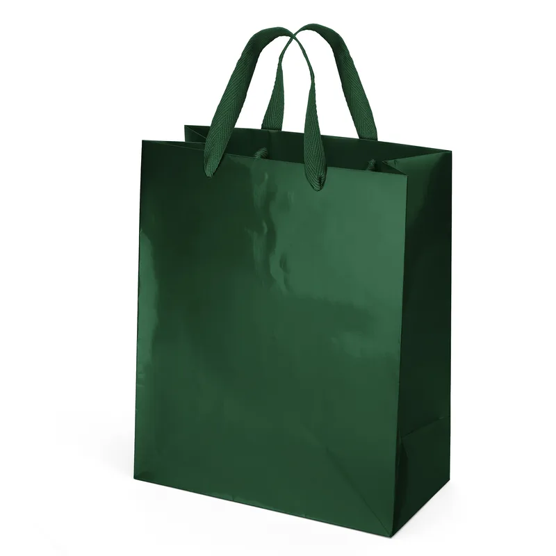 Emerald™ - Gloss Eurotote - Foil Print (10" x 5" x 12") view 2