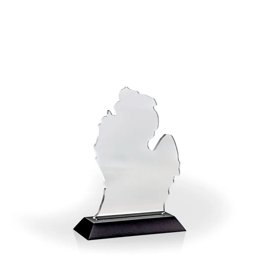 Michigan Award with Black Wood Base - UV Print view 2