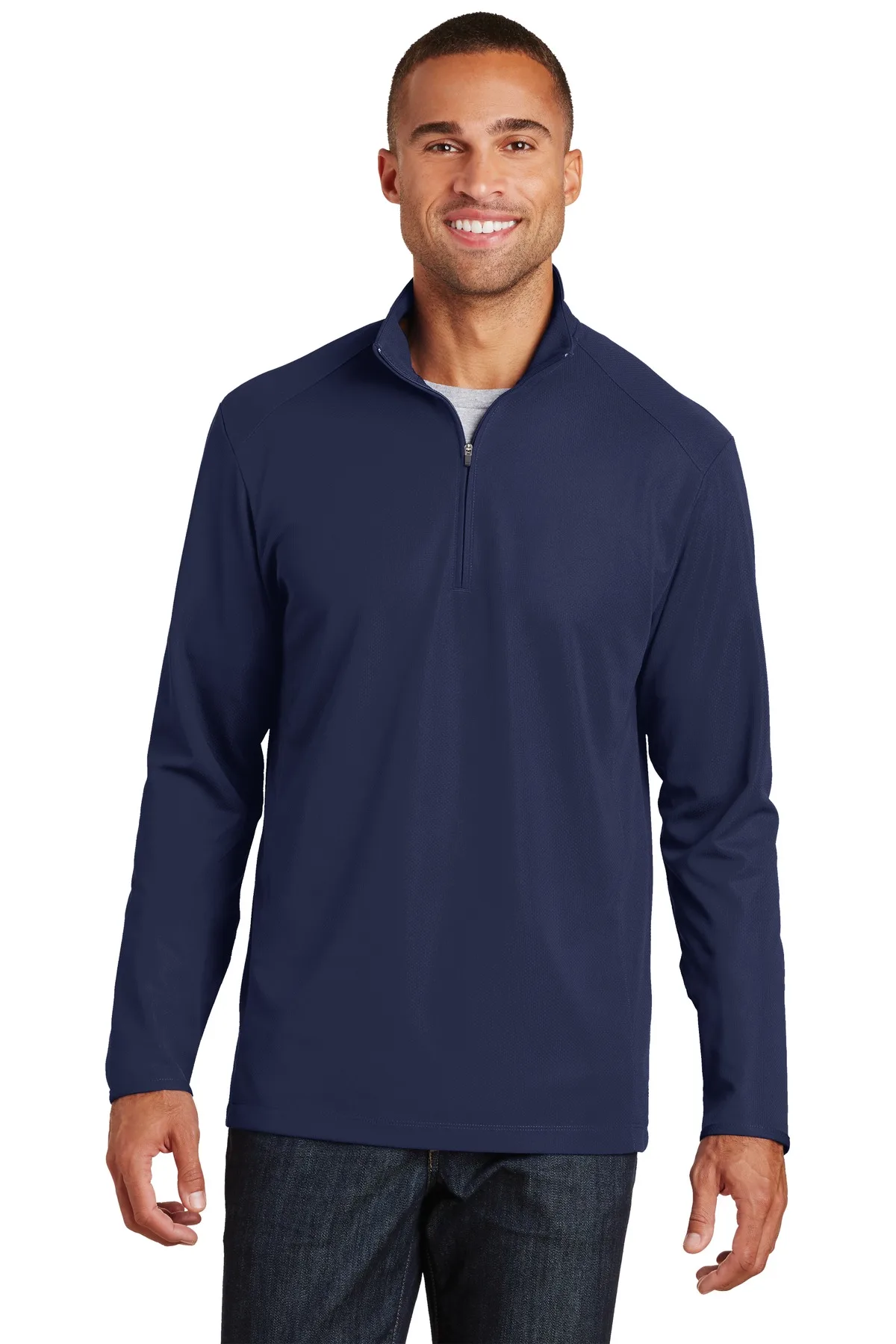 Port Authority® Pinpoint Mesh 1/2-Zip. view 2
