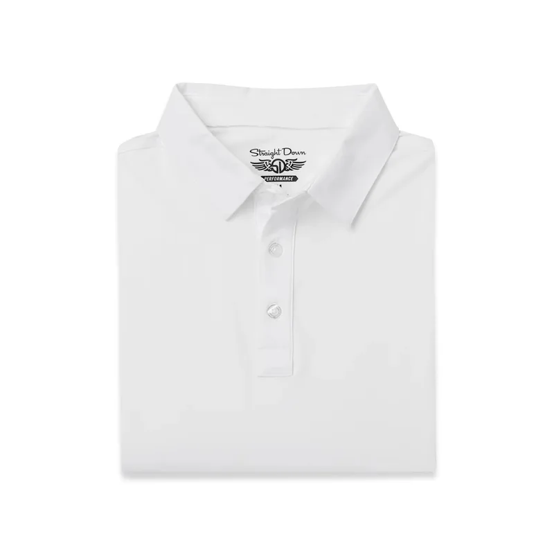 Straight Down Olympic Polo - White