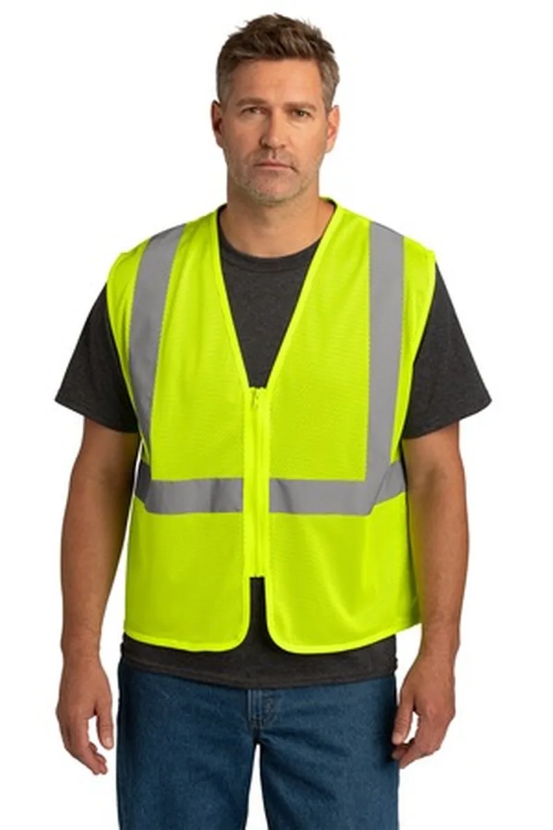 CornerStone ® ANSI 107 Class 2 Economy Mesh Zippered Vest.