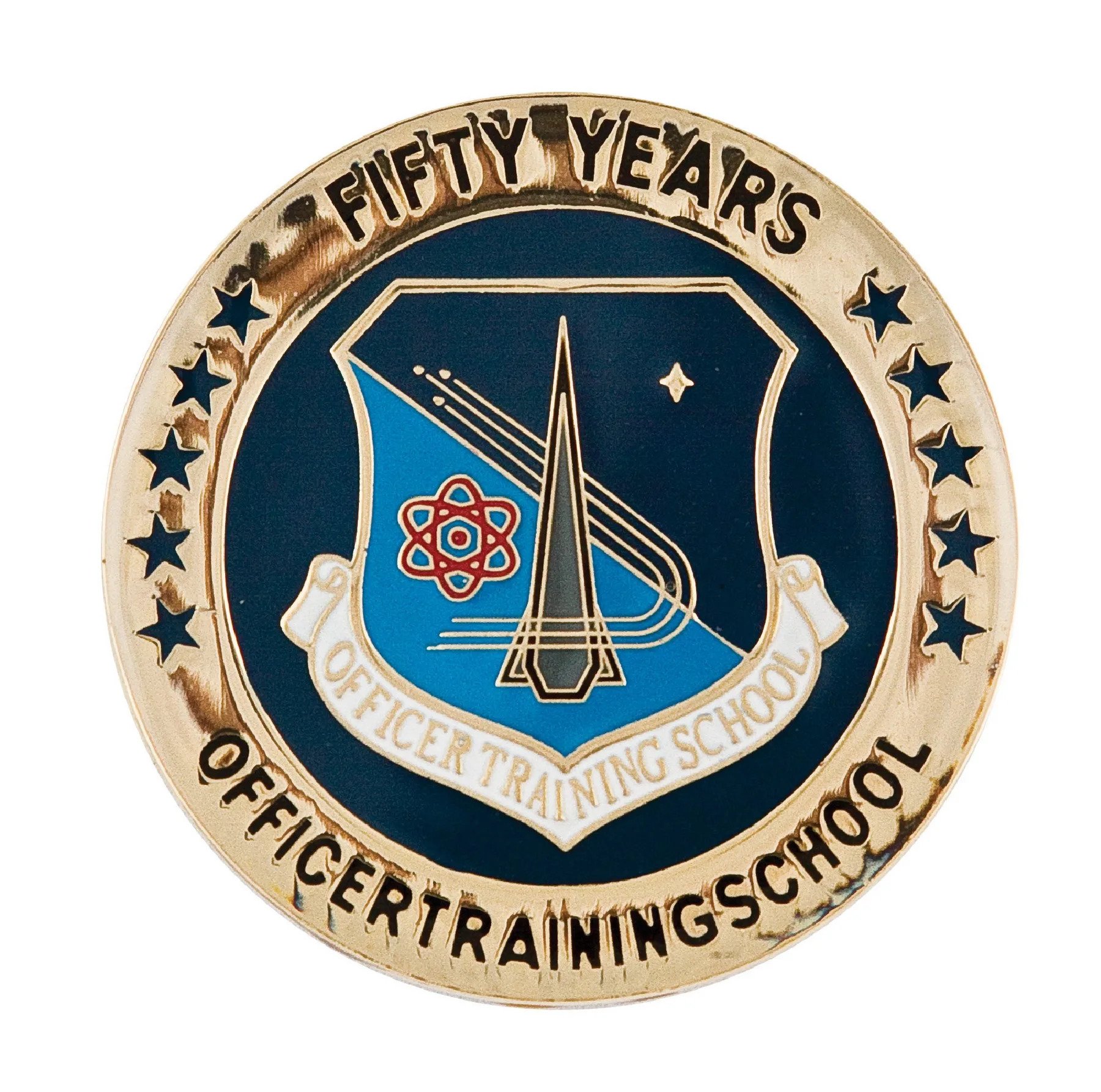 1.5" Brass Challenge Coin w/Gold Plating view 2