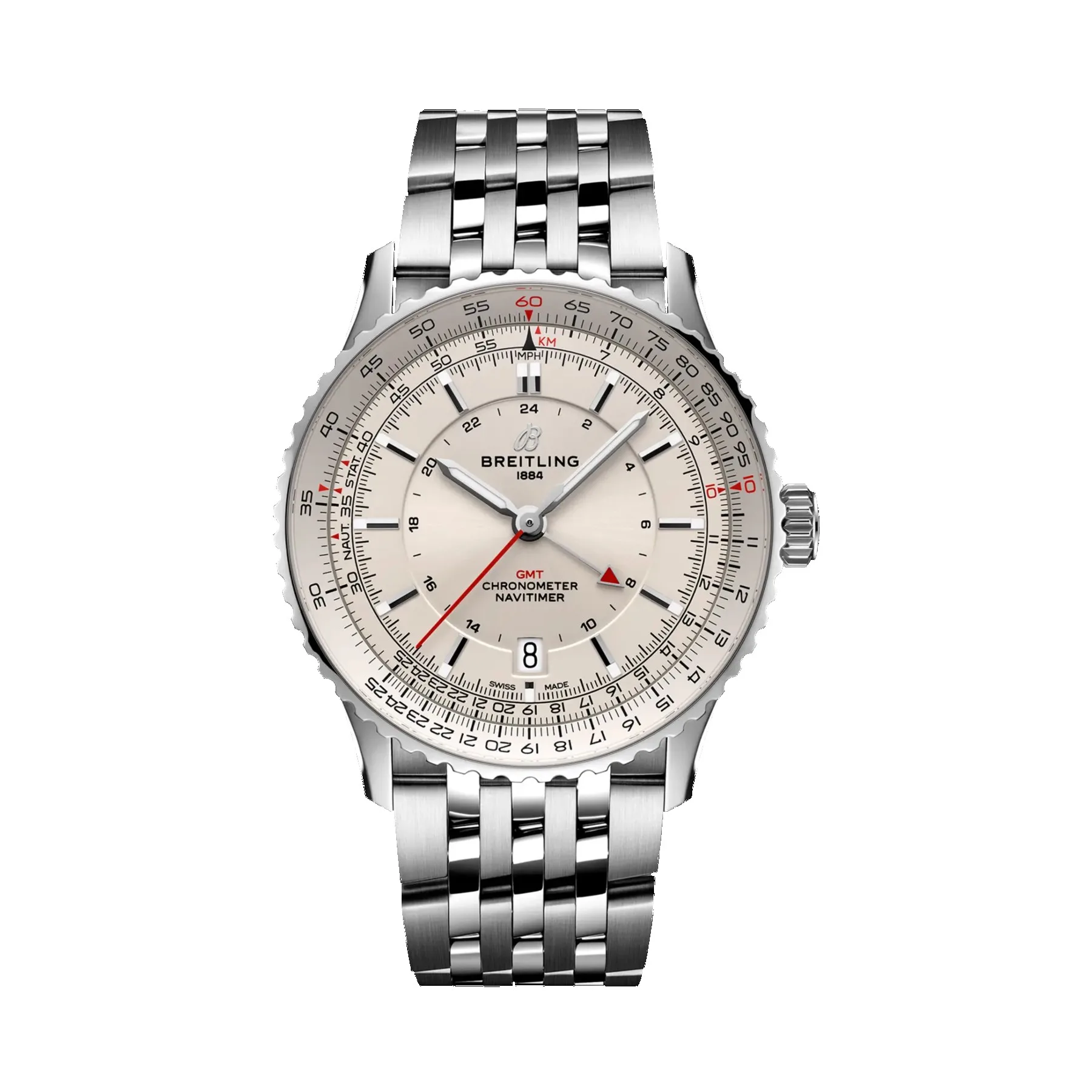 Breitling Navitimer Automatic GMT 41 Stainless Steel Watch