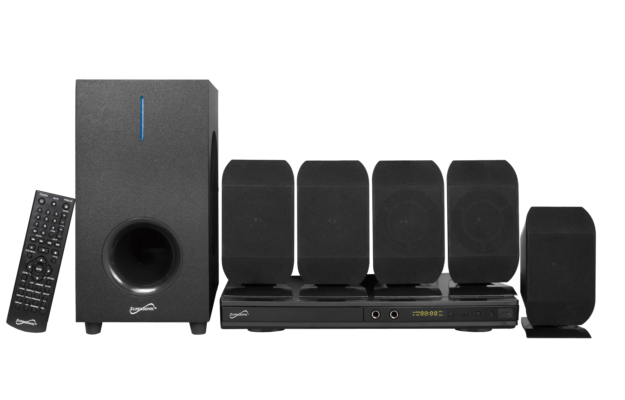 Supersonic® 5.1 Channel DVD Home Theater System w/Karaoke